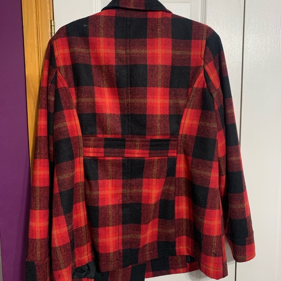 Red and black peacoat jacket 🧥 S: medium - Picture 4 of 4